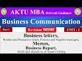 5 Business Communication In Hindi Business Letters Memos Report Business Communication Mba