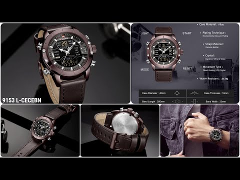 Round luxury(premium) 9153l-bybn naviforce mens wrist watch
