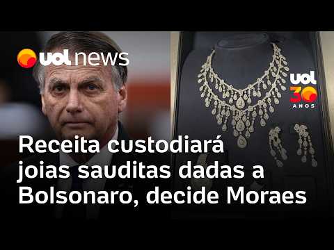 Joias sauditas dadas a Bolsonaro ficarão em poder da Receita, decide Alexandre de Moraes