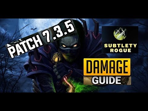 Sub Rogue Guide AoE & ST Rotation 7.3.5  ---How to Maximise DpS