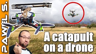 A catapult on a drone - chuck glider launcher