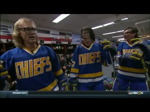 Hanson Brothers give Penguins pregame speech