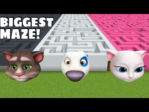 What is the BIGGEST MAZE HANK OR TOM OR ANGELA in Minecraft - Gameplay - Coffin Meme