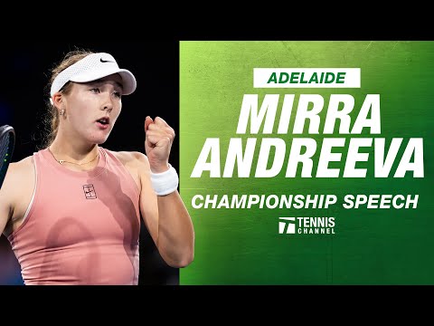 Mirra Andreeva Championship Intervew | 2026 Adelaide
