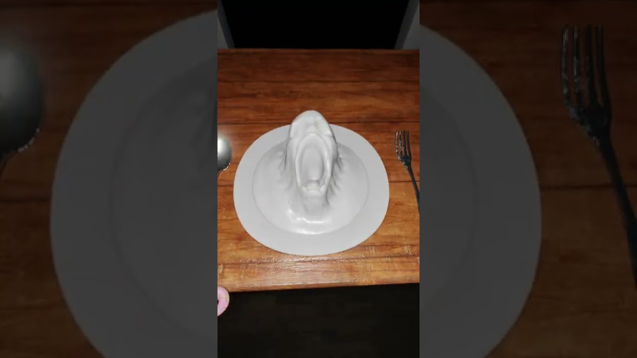 cursed dinner time #shorts #jumpscare #scary