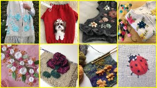 7D hand embroidery designs/ wool embroidery / thick embroidery designs for dresses #handwork #diy 