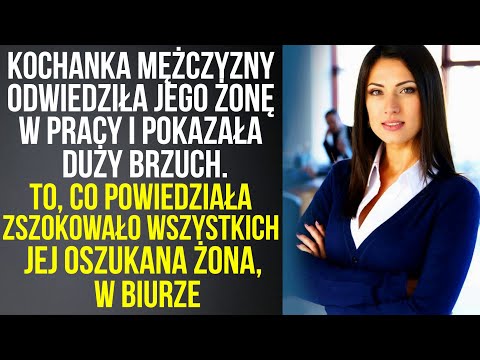 Kochanka mężczyzny odwiedziła jego żonę w pracy i pokazała duży brzuch. Żona tylko się uśmiechnęła…