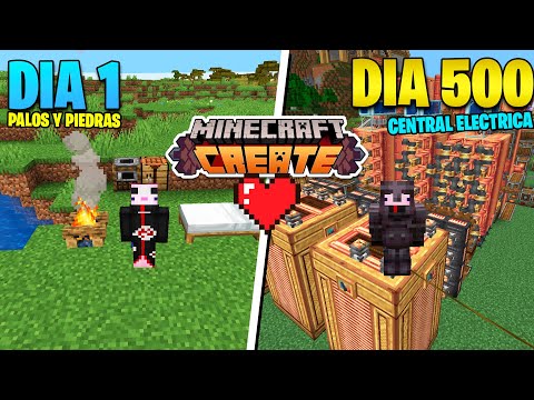 ✅ 500 DIAS en Minecraft CREATE MOD || PELICULA COMPLETA  (regalo mi mundo)
