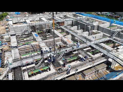 2025年6月撮影_新たな研究・地域連携拠点に向け新校舎建設中／2026年度完成予定