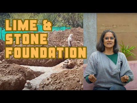 Make a Lime & Stone Foundation for a Sustainable House!