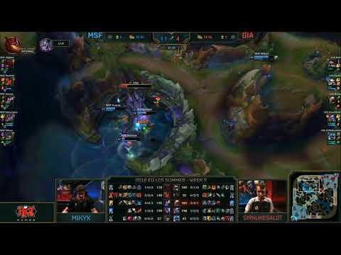 MSF VS GIA Highlights   2018 EU LCS Summer W2D2