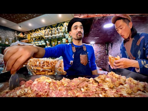 Strictly Street Food Tour in Morocco 🇲🇦 Cow Head Sandwich + Camel Burger in Fes Old Medina