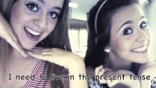 Megan & Liz "Love War" (studio version) lyrics on screen