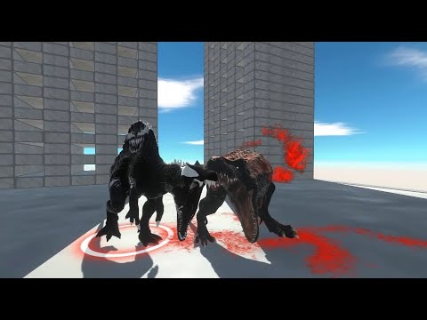 BLOODY T REX 1VS1 VENOM SPINOSAURUS DEATHMATCH - Animal Revolt Battle Simulator