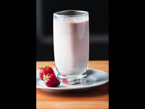 strawberry shake | strawberry ice-cream shake | strawberry shake in 10 minutes |  kitchenMCB