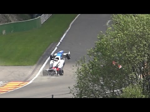 Euroformula open Francorchamps 2016 crash Nikita Zlobin