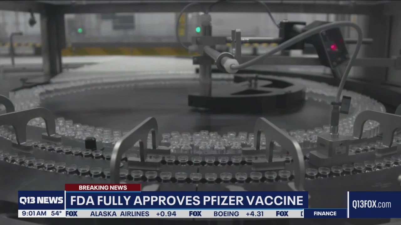 Pfizer's COVID-19 vaccine gets full FDA approval