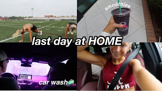 LAST VLOG AT HOME | working out, car wash, dinner & more!