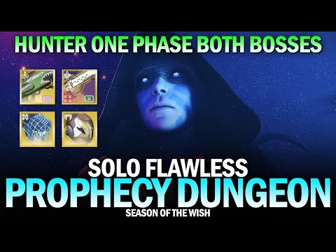Solo Flawless Prophecy Dungeon on Hunter (One Phase Both Bosses) [Destiny 2]