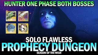 Solo Flawless Prophecy Dungeon on Hunter (One Phase Both Bosses) [Destiny 2]