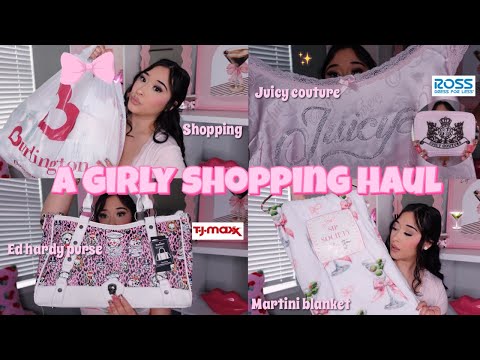 SHOP WITH ME + GIRLY COLLECTIVE HAUL ♡ Burlington & Ross (the girliest finds) 🍸🎀