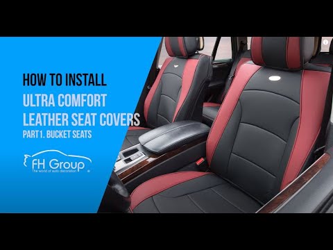 Quick Install Faux Leather Car Seat Cushions Front Sedan and SUV- FH Group®
