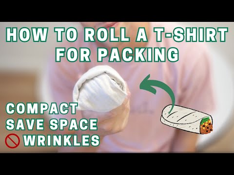 How To Roll A Tshirt Compact For Packing (Military Roll or Ranger Roll For Travel)