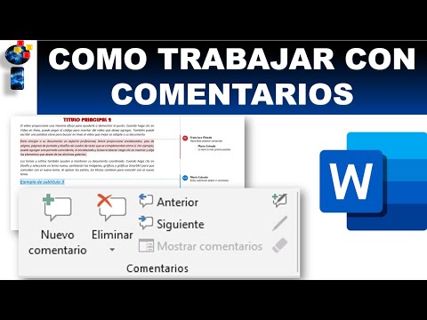 COMO TRABAJAR CON COMENTARIOS EN WORD