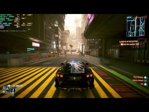 *4K CYBERPUNK 2077: ULTRA REAL PATH TRACING - REBAR FSR3 MOD VS REBAR DLSS 3.7 | FERRARI DAYTONA 812