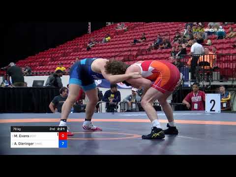 2018 Marine Corps US Open/Senior Men's Freestyle 79 Semis - Michael Evans (BCRTC) Vs. Alex Diering