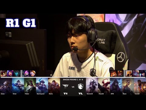 T1 vs TL | Day 1 LoL Worlds 2023 Swiss Stage | Team Liquid vs T1 full