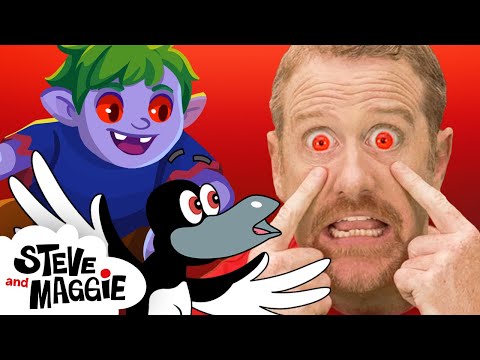 Halloween Monster Ice Cream & Tricks for Kids with Steve and Maggie | Haunted Forest Animals