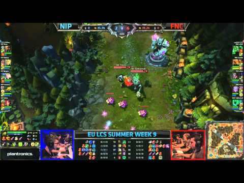 2-5 PLACE TIEBREAKER [Game 1/5]: NiP vs Fnatic (FNC) || EU LCS Summer 2013 || Full Game HD