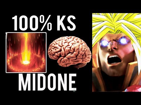 The 10K Level of KS 100% Impossible SunStrike MidOne Invoker Brain Hack Dota 2