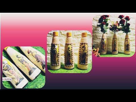 Tribal Bottle Art | DIY Easy Bottle Art for beginners | Tribal woman painting #bottleart #diy