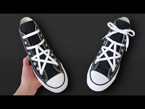 HOW TO LACE CONVERSE HI TOPS | STAR LACING TUTORIAL (BEST WAY!)