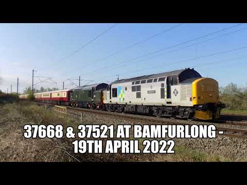 37668 & 37521 at Bamfurlong - 19th April 2022