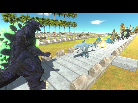 SUPER GODZILLA DESERT ISLAND DEATH RUN - Animal Revolt Battle Simulator