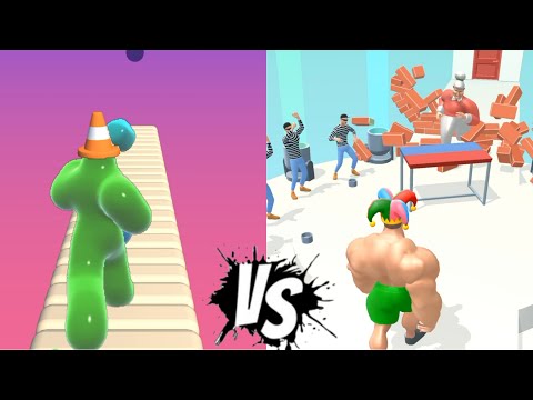 Blob Runner 3D Vs Muscle Rush All Levels Gameplay Android iOS Walkthrough 3DG81