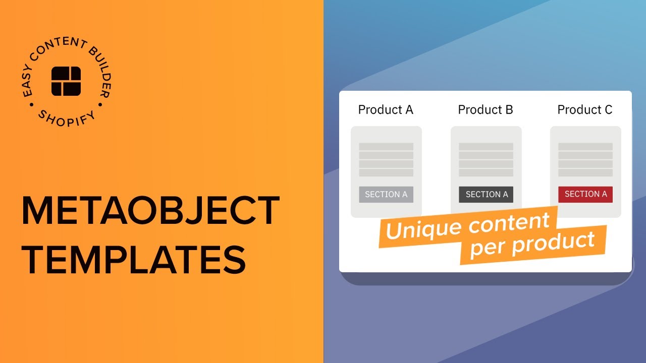 Creating a Metaobject Template on Shopify with Easy Content Builder