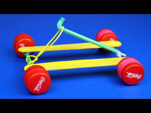 How to Make a Mini Rubber Band Car at Home | Simple DIY Project