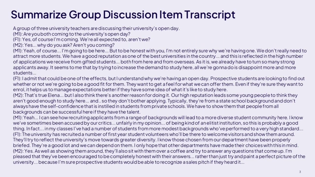  PTE Academic | Speaking Exemplars: Item Audio and Transcripts