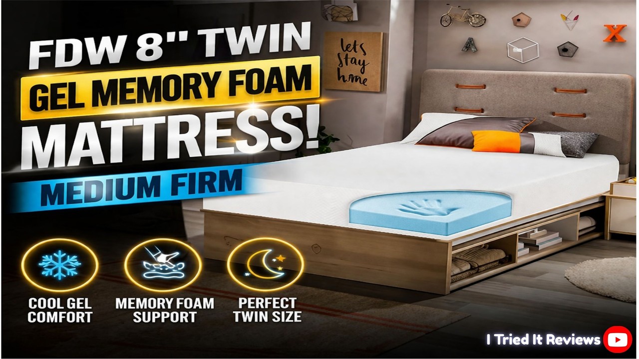 Medium Firm Gel Memory Foam Mattress 🛏️ FDW 8 Inch Twin Review