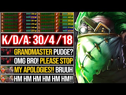 OMG 30Kills NO MERCY Pudge Nonstop BULLYING Whole Enemy Team | Pudge Official