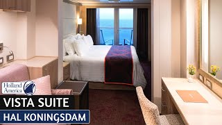 HAL Koningsdam | Vista Suite Full Walkthrough Tour & Review 4K | Holland America Line