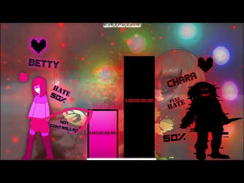Betty VS Chara (GLITCHTALE) [ power levels LINES ] {V 16} [1080P]