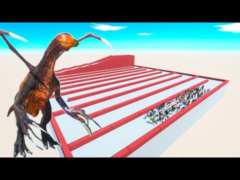 Escape From Therizinosaurus - Last Survivor - Zigzag Course | Animal Revolt Battle Simulator