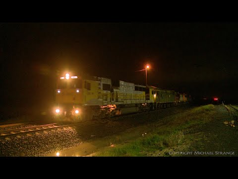 QUBE Grain Train 7961V With  GML10, 8037, 852, 864 & 872 - PoathTV Australian Railways