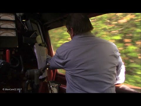 Ze stanoviště strojvedoucího parní lokomotivy 475.111 | Czech Steam Locomotive Driver´s Cabin