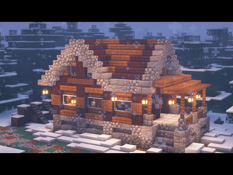 Minecraft | How to Build a Simple Winter Cabin